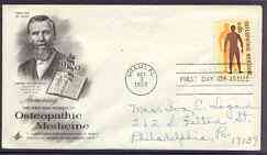 United States 1972 American Osteopaths on illustrated cover with first day cancel, SG 1474