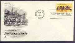 United States 1974 Centenary of Kentucky Derby on illustrated cover with first day cancel, SG 1526