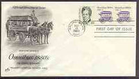 United States 1981-91 Transport - Omnibus of 1880's 1c on illustrated cover with first day cancel, SG 1866