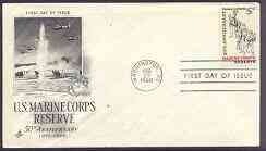 United States 1966 Marine Corps Reserve on illustrated cover with first day cancel, SG 1295