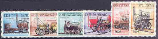 Benin 1997 Steam Railway Locomotives perf set of 6 unmounted mint, SG 1691-96