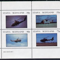 Staffa 1982 Helicopters #3 perf set of 4 values (10p to 75p) unmounted mint