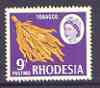 Rhodesia 1966-69 Tobacco 9d (litho printing) unmounted mint, SG 402