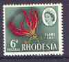 Rhodesia 1966 Flame Lily 6d (photogravure printing) unmounted mint, SG 378
