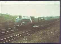 Postcard produced in 1980's in full colour showing L&NER Gresley A4 Class 4-6-2 'Mallard', unused and pristine