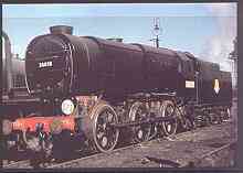 Postcard produced in 1980's in full colour showing Southern Railway Bulleid 'Austerity' Class Q1 0-6-0, unused and pristine