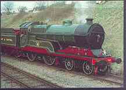 Postcard produced in 1980's in full colour showing Great Central Robinson 11F Class 4-4-0, unused and pristine