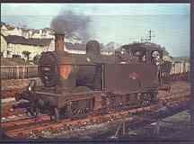 Postcard produced in 1980's in full colour showing LMS Fowler 'Jinty' Class 3F 0-6-0T, unused and pristine