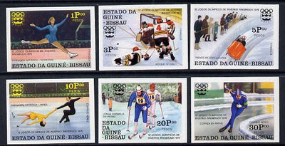 Guinea - Bissau 1976 Winter Olympics set of 6 imperf unmounted mint (pairs or blocks price pro rata)
