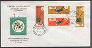 Malta 1971 National Plant & Bird of Malta set of 4 on illustrated cover with first day cancels, SG 456-59