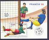 Cuba 1997 World Cup Football perf m/sheet unmounted mint, SG MS 4158
