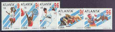 Cuba 1996 Atlanta Olympic Games (2nd series) perf set of 5 unmounted mint, SG 4052-56
