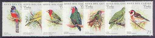 Cuba 1997 Carib Birds complete perf set of 7 values unmounted mint SG 4186-92