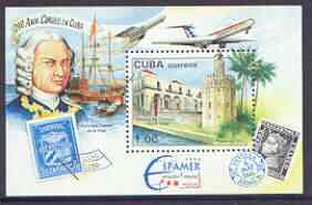 Cuba 1996 Espamer 96 Stamp Exhibition (Aircraft) perf m/sheet unmounted mint, SG MS 4062