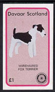 Davaar Island 1984 Rotary -Dogs (Wire-haired Fox Terrier) imperf souvenir sheet (£1 value) unmounted mint