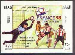 Iraq 1998 France 98 Football World Cup imperf m/sheet (horiz) unmounted mint, Mi BL 80