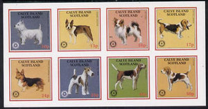 Calve Island 1984 Rotary - Dogs imperf set of 8 values (10p to 50p) unmounted mint