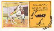Nagaland 1973 Royal Wedding (Horses) imperf souvenir sheet cto used