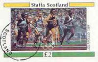 Staffa 1984 Los Angeles Olympic Games (Running) imperf deluxe sheet (£2 value) cto used