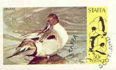 Staffa 1974 Water Birds #01 (Pintail) imperf souvenir sheet (50p value) cto used