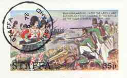 Staffa 1972 Pictorial imperf souvenir sheet (35p value) Argyll & Sutherlands at Battle of Alma cto used