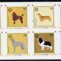 Eynhallow 1984 Rotary - Dogs imperf set of 8 values (5p to 40p) unmounted mint
