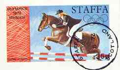 Staffa 1972 Pictorial imperf souvenir sheet (35p value) Munich Olynmpics (Show Jumping) cto used