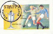 Staffa 1972 Pictorial imperf souvenir sheet (35p value) Celtic & Rangers Scottish Cup cto used