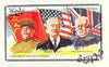 Oman 1974 Churchill Birth Centenary (Flags & Leaders) imperf souvenir sheet (2R value) cto used