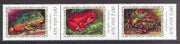 Abkhazia 2000 Frogs & Toads #2 se-tenant perf strip of 3 unmounted mint