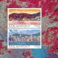 San Marino 1997 Hong Kong 97 Stamp Exhibition perf m/sheet containing 2 values unmounted mint SG MS1590
