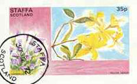 Staffa 1972 Flowers #01 - Harebells & Azalea 35p imperf souvenir sheet cto used