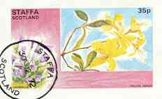 Staffa 1972 Flowers #01 - Harebells & Azalea 35p imperf souvenir sheet cto used