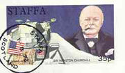 Staffa 1972 Pictorial imperf souvenir sheet (35p value) Churchill & Luna Module cto used