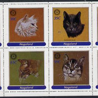 Nagaland 1984 Rotary - Domestic Cats perf set of 8 values (20c to 100c) unmounted mint