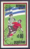 Bernera 1978 Football World Cup imperf souvenir sheet (£1 value) cto used