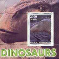 Somaliland 2001 Dinosaurs perf m/sheet #1 containing one value unmounted mint