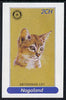 Nagaland 1984 Rotary (Abyssinian cat) 2ch imperf deluxe sheet,unmounted mint