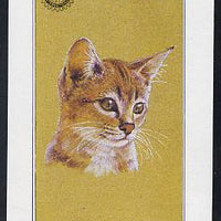 Nagaland 1984 Rotary (Abyssinian cat) 2ch imperf deluxe sheet,unmounted mint