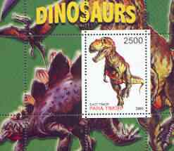 Timor (East) 2001 Dinosaurs perf m/sheet #1 containing one value unmounted mint
