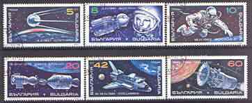 Bulgaria 1990 Space Research set of 6 fine used, SG 3717-22, Mi 3870-75*