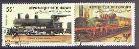 Djibouti 1985 locomotives perf set of two fine used SG 951-952*