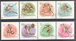 Hungary 1956 Rome Olympic Games cto used set of 8, SG 1460-67, Mi 1472-79