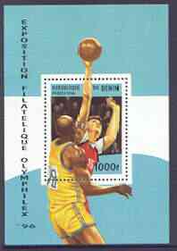 Benin 1996 Olymphilex '96 Stamp Exhibition perf m/sheet (Basketball) unmounted mint SG MS 1406