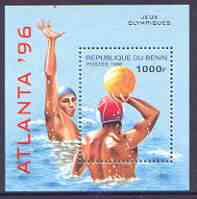 Benin 1996 Atlanta Olympic Games (2nd Issue) perf m/sheet (Water Polo) unmounted mint SG MS 1353