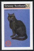 Grunay 1984 Rotary - Domestic Cats (ShortHaired Black) imperf deluxe sheet (£2 value) unmounted mint