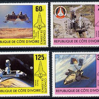 Ivory Coast 1981 Conquest of Space set of 4 unmounted mint SG 673-6
