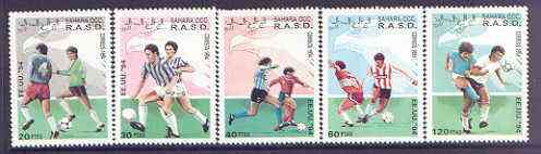 Sahara Republic 1994 Football & Birds complete perf set of 5 values unmounted mint