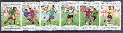 Sahara Republic 1998 World Cup Football complete perf set of 6 values unmounted mint