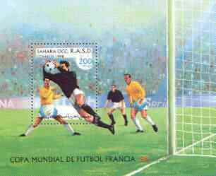Sahara Republic 1998 World Cup Football perf m/sheet unmounted mint